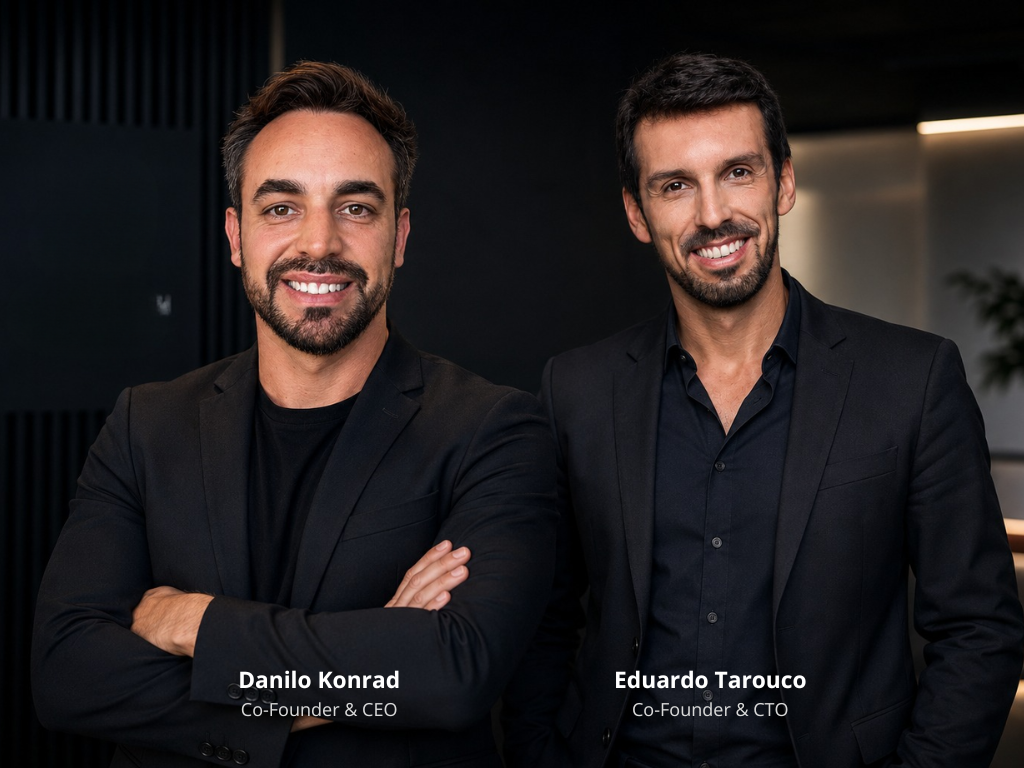 Danilo Konrad, CEO, e Eduardo Tarouco, CTO — fundadores da ESV Aceleradora